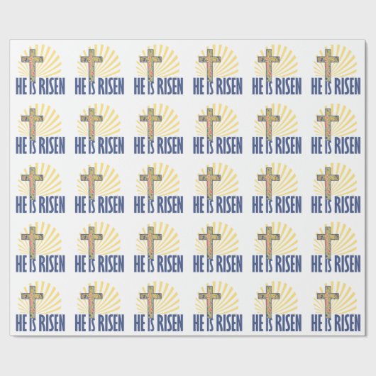 Hij is risen cadeaupapier (Vlak)