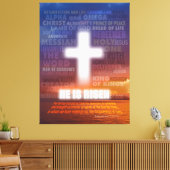 Hij is Risen Canvas Afdruk (Insitu (Woonkamer))