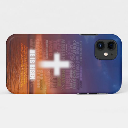 Hij is Risen Case-Mate iPhone Case (Achterkant (horizontaal))
