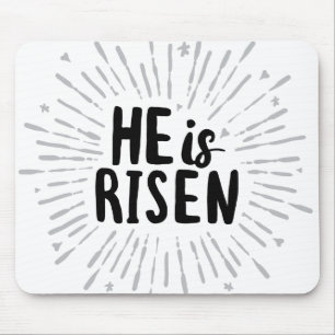 Hij is Risen Christ is Risen Quotes Pasen Art Resu Muismat