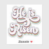 Hij is Risen Christelijk Geliever Vinyl Sticker (Vel)