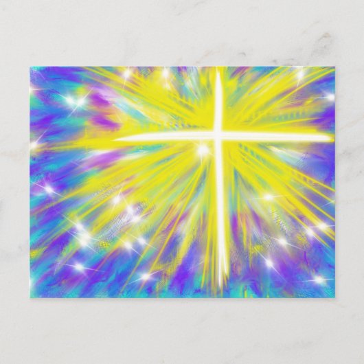 Hij is Risen Christelijk modern kunstontwerp Feestdagenkaart (Voorkant)