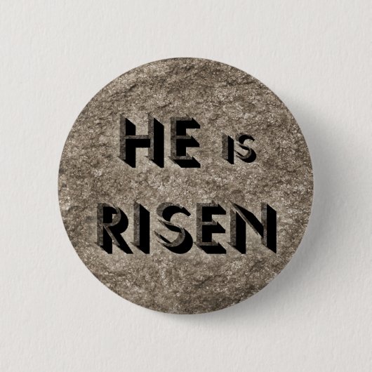 Hij is Risen - Christelijke knop Ronde Button 5,7 Cm (Voorkant)