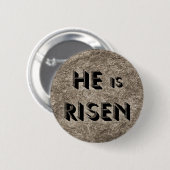 Hij is Risen - Christelijke knop Ronde Button 5,7 Cm (Voorkant /achterkant)