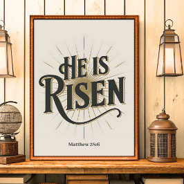 Hij is Risen Christelijke Wall Art Print