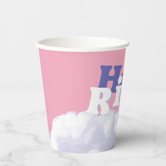 Hij is Risen Clouds Easter Cups Papieren Bekers (Voorkant)