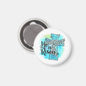 Hij is Risen Cross Easter Magneet (Voorkant / Achterkant)