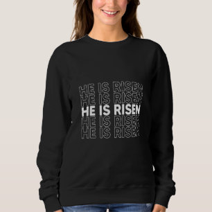 Hij is Risen Cross Jesus Religieuze Paasdag Chris Trui