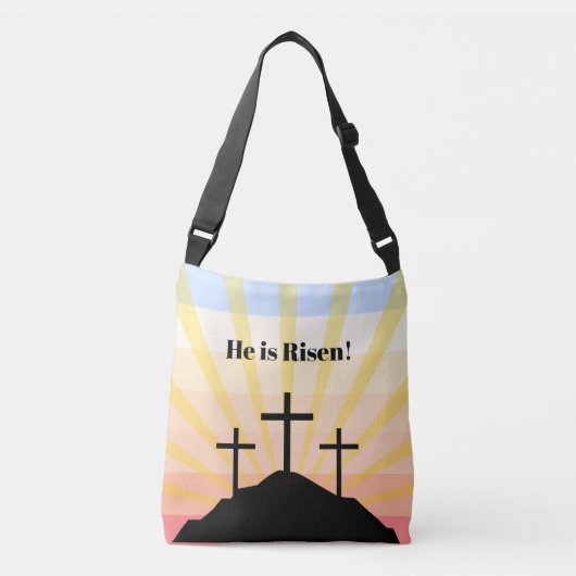 Hij is Risen Crossbody Tas (Voorkant)