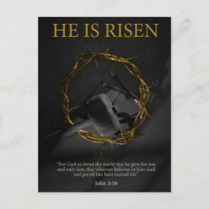 Hij is Risen Crown of Thorns Holiday Briefkaart