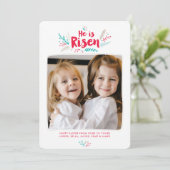 Hij is Risen Easter 4 Photo Flat Kaart (Staand voorkant)