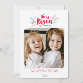 Hij is Risen Easter 4 Photo Flat Kaart
