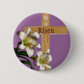 Hij is Risen Easter Button (Voorkant)