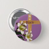 Hij is Risen Easter Button (Voorkant /achterkant)