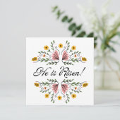 Hij is Risen Easter Kaart (Staand voorkant)