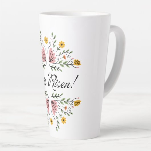 Hij is Risen Easter Latte Mok (Rechterhoek)