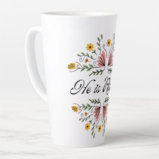 Hij is Risen Easter Latte Mok (Linkerhoek)