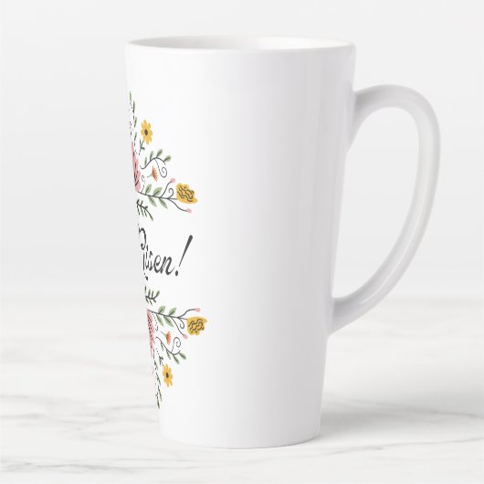 Hij is Risen Easter Latte Mok (Rechts)