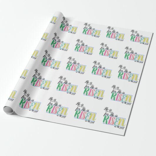 Hij is Risen Easter paper Cadeaupapier (Uitgerold)
