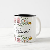 Hij is Risen Easter Tweekleurige Koffiemok (Voorkant rechts)