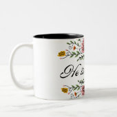 Hij is Risen Easter Tweekleurige Koffiemok (Links)