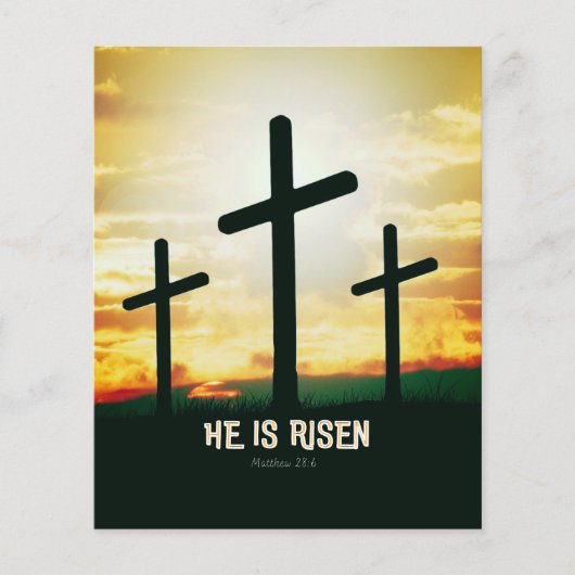HIJ IS RISEN - EENVOUDIGERE ILLUSTRATIE FLYER (Voorkant)