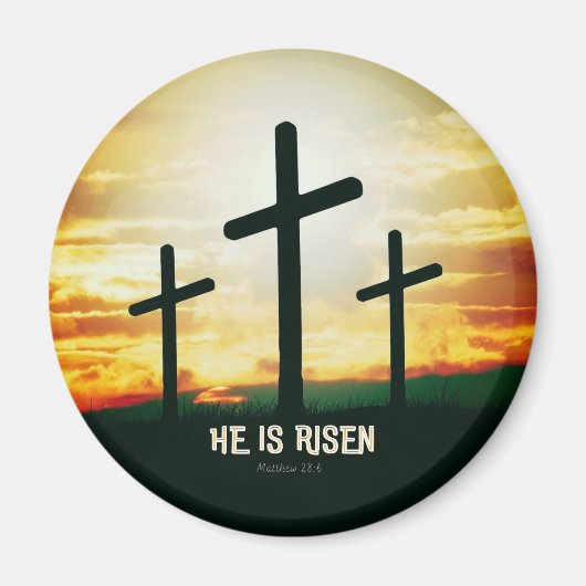 HIJ IS RISEN - EENVOUDIGERE ILLUSTRATIE MAGNEET (Voorkant)