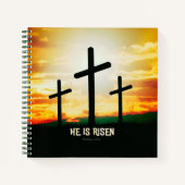 HIJ IS RISEN - EENVOUDIGERE ILLUSTRATIE NOTITIEBOEK (Voorkant)