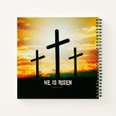 HIJ IS RISEN - EENVOUDIGERE ILLUSTRATIE NOTITIEBOEK (Achterkant)
