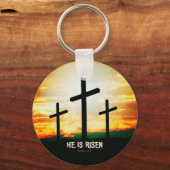 HIJ IS RISEN - EENVOUDIGERE ILLUSTRATIE SLEUTELHANGER (Voorkant)