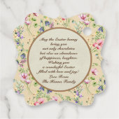 Hij is Risen en Viering van de Verrijzenis zondag Bedankjes Labels (Achterkant)