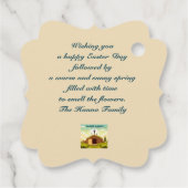 Hij is Risen en Viering van de Verrijzenis zondag Bedankjes Labels (Achterkant)