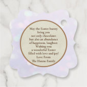 Hij is Risen en Viering van de Verrijzenis zondag Bedankjes Labels (Achterkant)