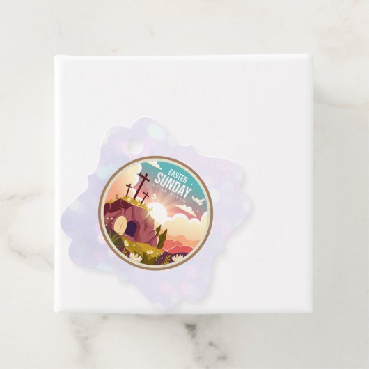 Hij is Risen en Viering van de Verrijzenis zondag Bedankjes Labels (In situ)