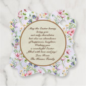 Hij is Risen en Viering van de Verrijzenis zondag Bedankjes Labels (Achterkant)