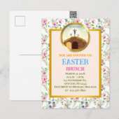 Hij is Risen en Viering van de Verrijzenis zondag Briefkaart (Voorkant / Achterkant)