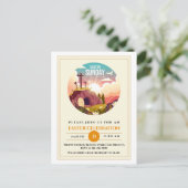 Hij is Risen en Viering van de Verrijzenis zondag Briefkaart (Staand voorkant)