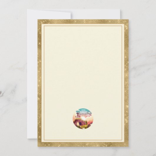 Hij is Risen en Viering van de Verrijzenis zondag Kaart (Achterkant)