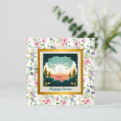 Hij is Risen en Viering van de Verrijzenis zondag Kaart (Staand voorkant)