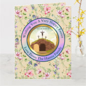 Hij is Risen en Viering van de Verrijzenis zondag Kaart (Gele Bloem)