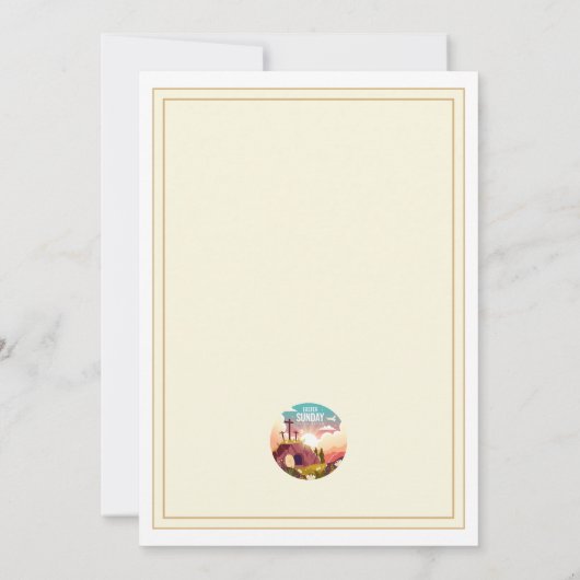 Hij is Risen en Viering van de Verrijzenis zondag Kaart (Achterkant)