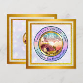 Hij is Risen en Viering van de Verrijzenis zondag Kaart (Voorkant / Achterkant)