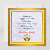 Hij is Risen en Viering van de Verrijzenis zondag Save The Date (Achterkant)