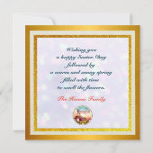 Hij is Risen en Viering van de Verrijzenis zondag Save The Date (Achterkant)