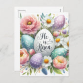 Hij is Risen Feestdagenkaart (Voorkant / Achterkant)