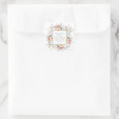 Hij is Risen Floral Easter | Herurrectie Vierkante Sticker (Tas)