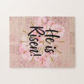 Hij is Risen God Cross Legpuzzel (Horizontaal)