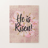 Hij is Risen God Cross Legpuzzel (Verticaal)