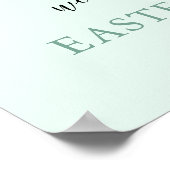 Hij is Risen Greenery Cross Easter Brunch Poster (Hoek)