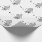 hij is risen jesus christ easter lds mormon cadeaupapier (Hoek)